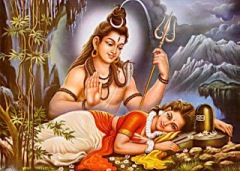 27. Unknown Artist - Shiva And Parvati, Contempoary Indian Devotional Poster
